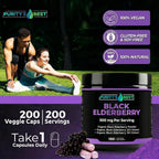 Purity's Best Black Elderberry Extract Complex Immune Support - 150 Capsules - image 3