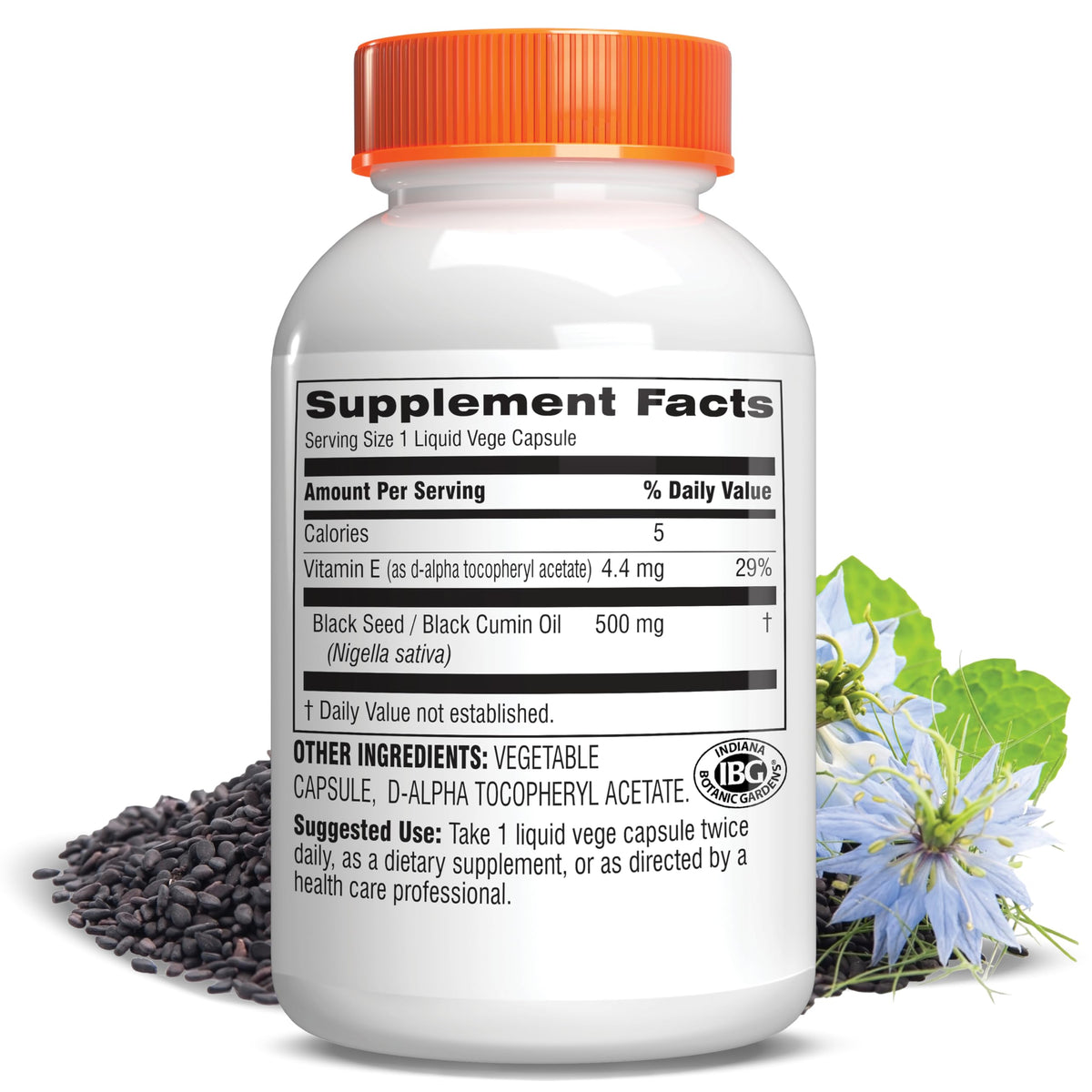 Botanic Choice Black Seed Oil 500 mg - 60 Vegetarian Capsules - image 2