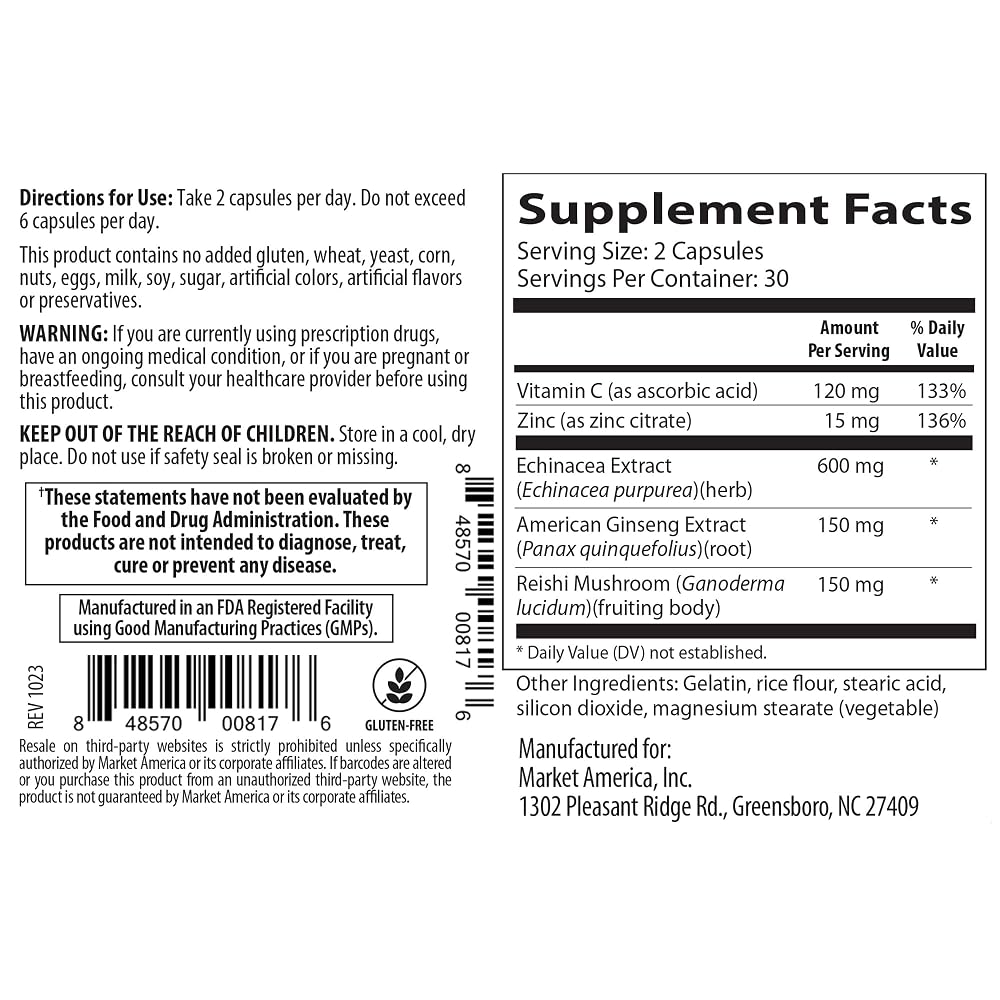 Market America Shopping Annuity Premium Immune+ Formula - 30 Capsules - image 5