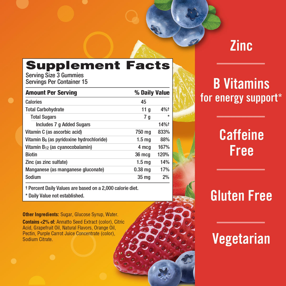 Emergen-C Vitamin C 750mg Immune Support Gummies - 45 Gummies - image 6