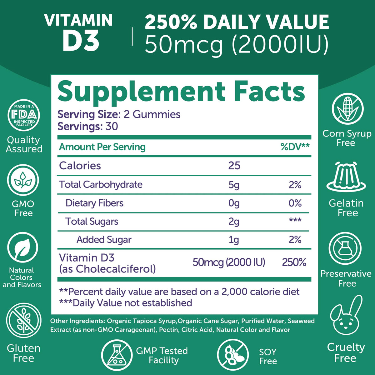 Lunakai Vitamin D3 2000 IU Gummies - 360 Count (6 Pack) - image 5