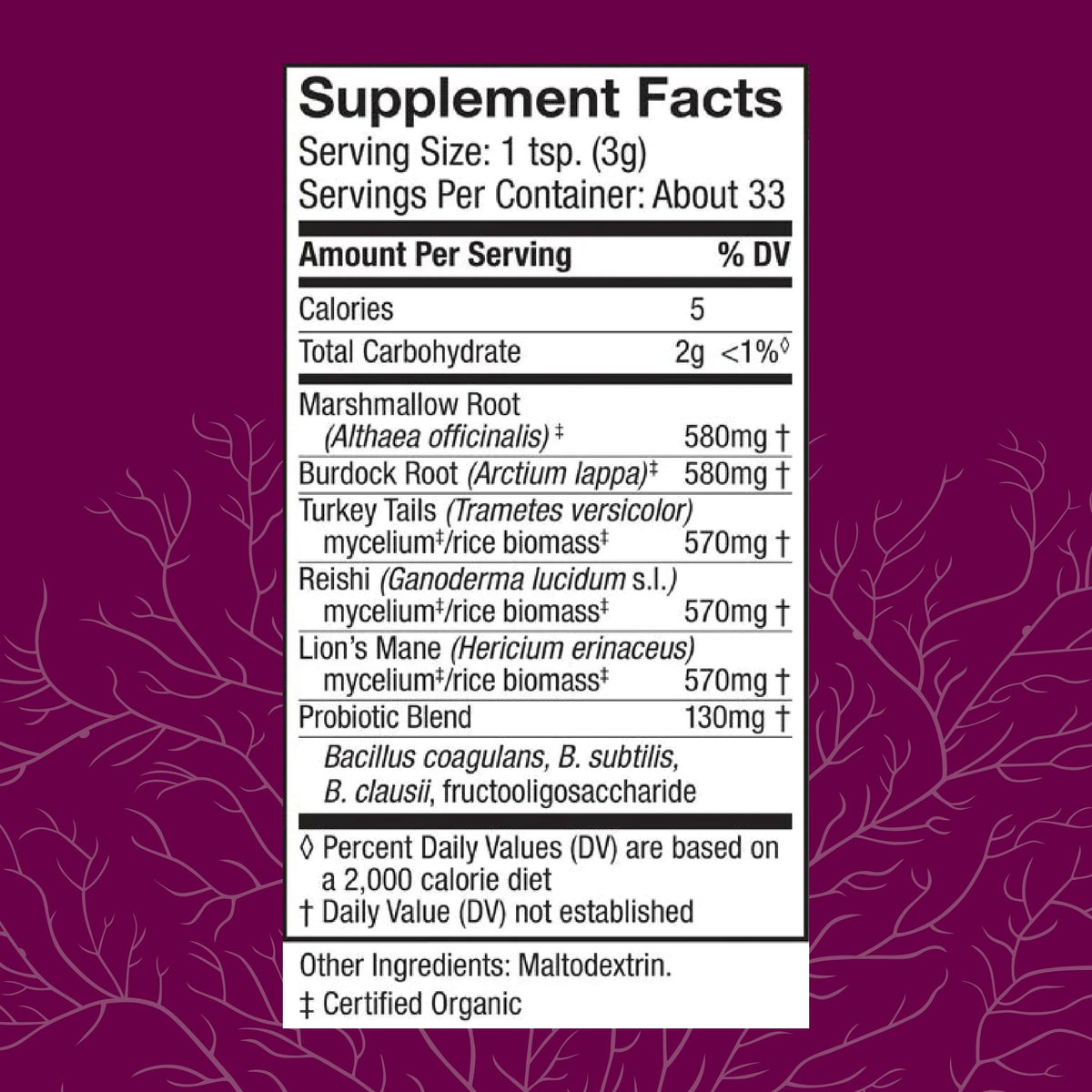 Host Defense MycoBotanicals Microbiome Powder - 3.5 oz - image 2