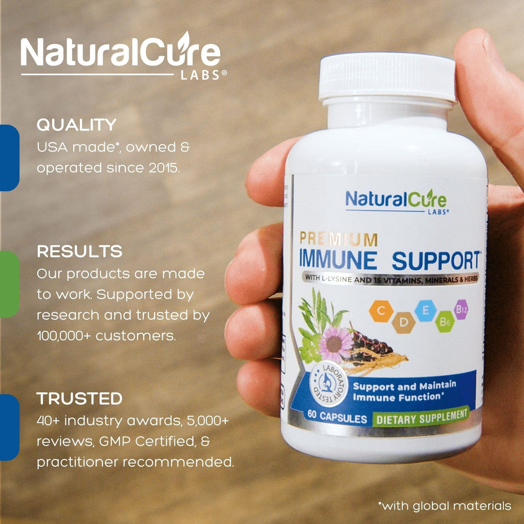 Natural Cure Labs Premium Immune Support - 60 Vegetarian Capsules - image 2