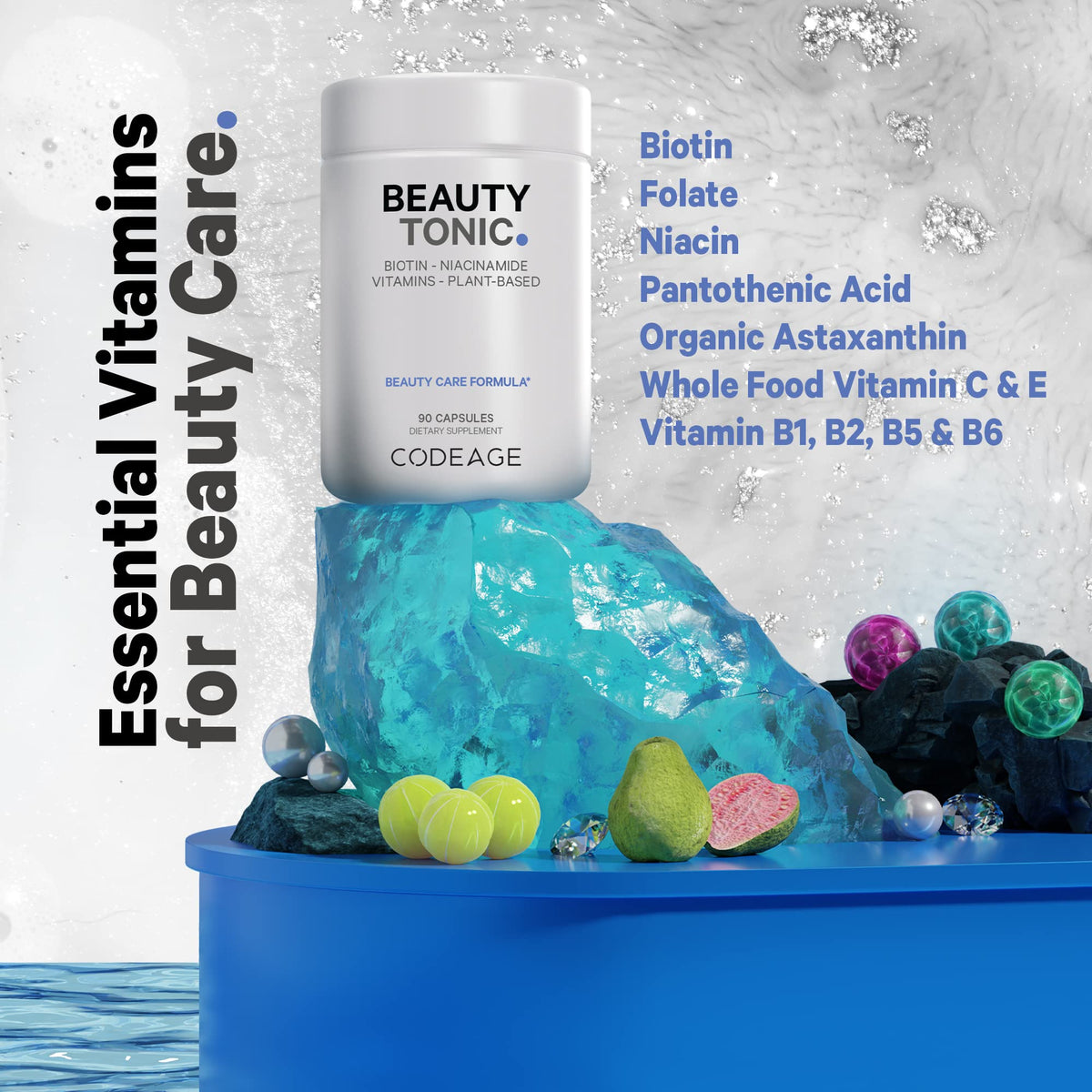 Codeage Biotin Supplement with Vitamin C & E - 90 Capsules - image 4