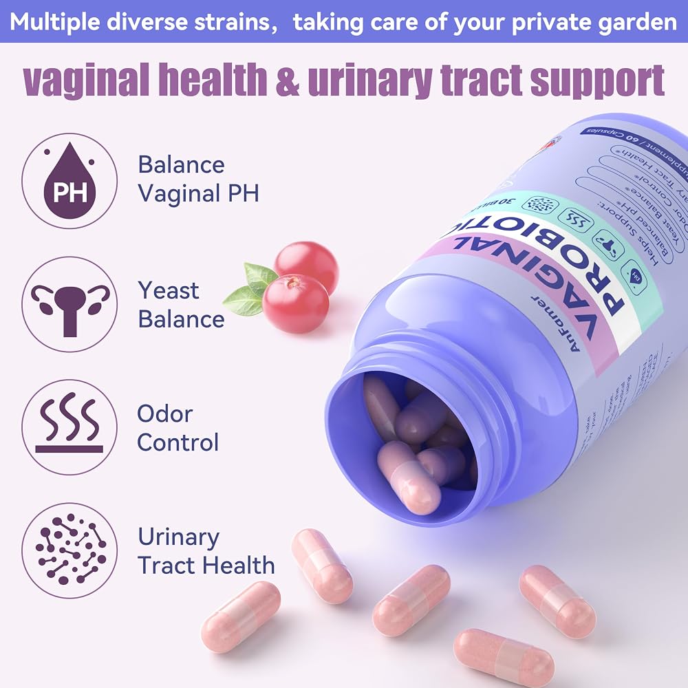 AnFamer Vaginal Probiotics for Women 30 Billion CFU - 60 Capsules - image 2