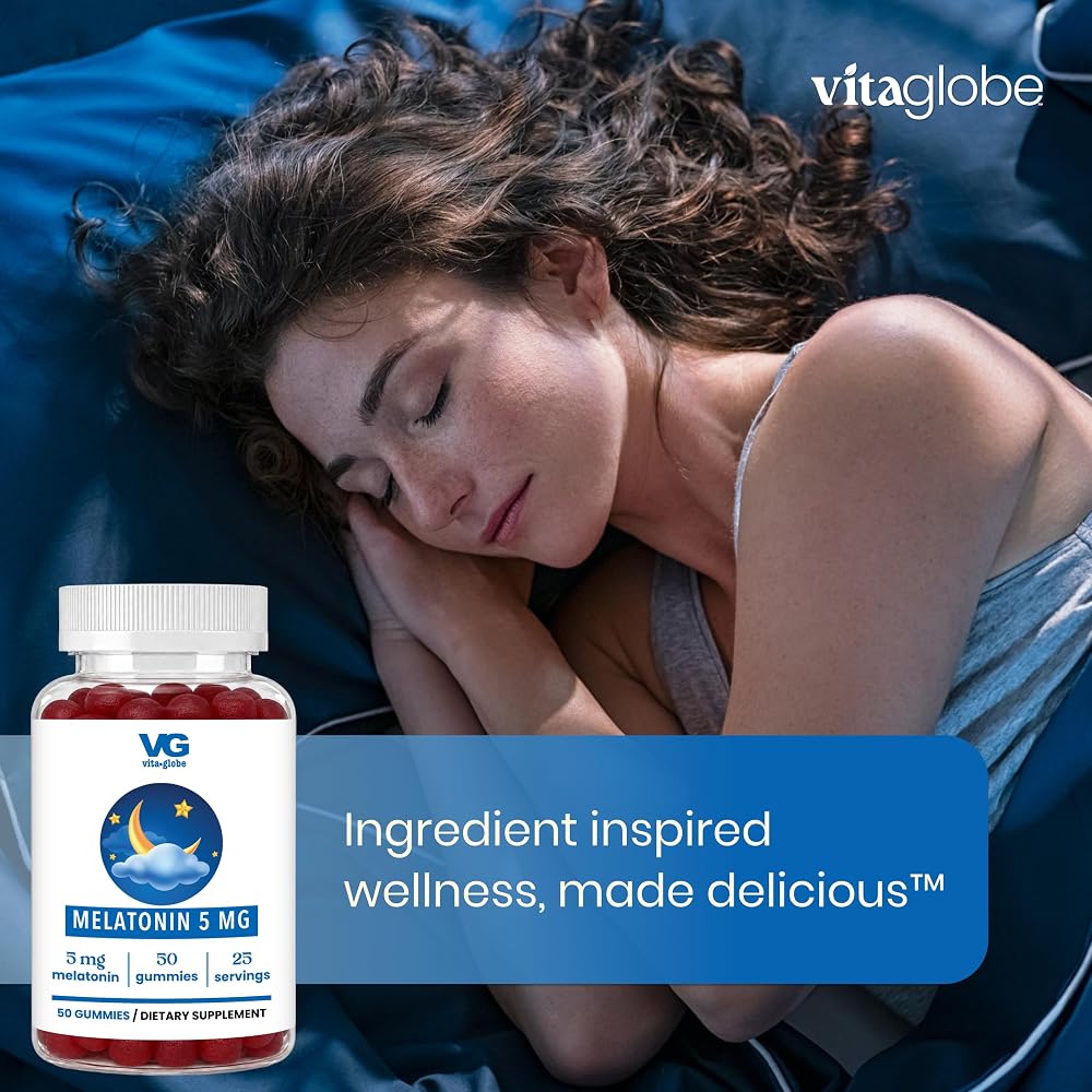 VITA GLOBE Melatonin Gummies 5mg Sleep Aid - 50 Gummies - image 6