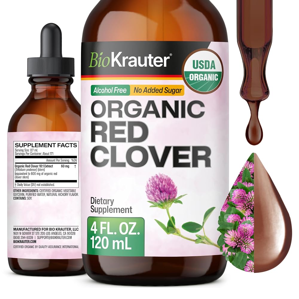 BIO KRAUTER Red Clover Extract for Menopause - 4 Fl Oz