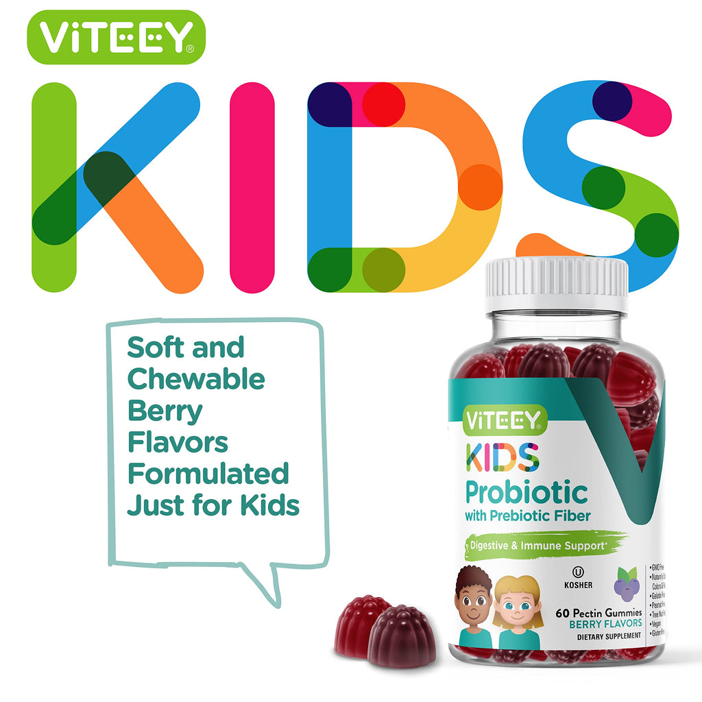 Viteey Probiotics Plus Prebiotics Fiber Gummies