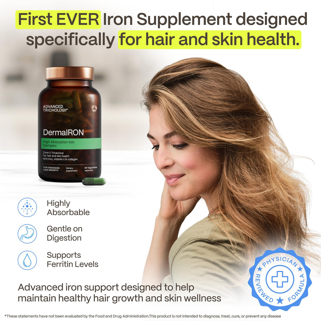 Advanced Trichology DermaIRON Iron Supplement - 60 Capsules - image 2