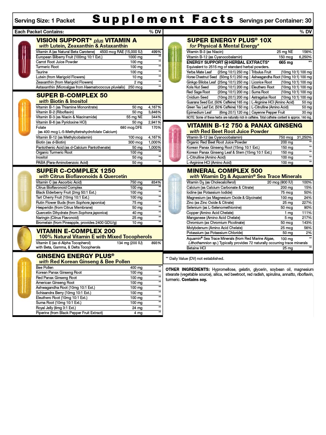 Fresh Start Daily Start All-in-One Vitamin Pack Energy & Focus - 30 Packets - image 2