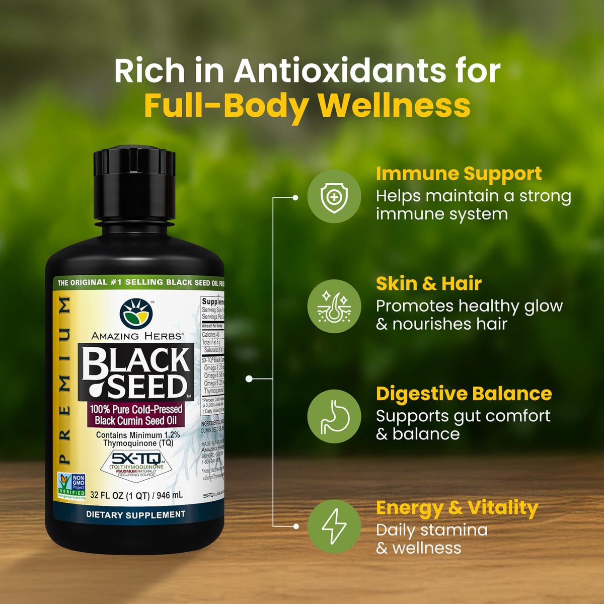 Amazing Herbs Premium Black Cumin Seed Oil