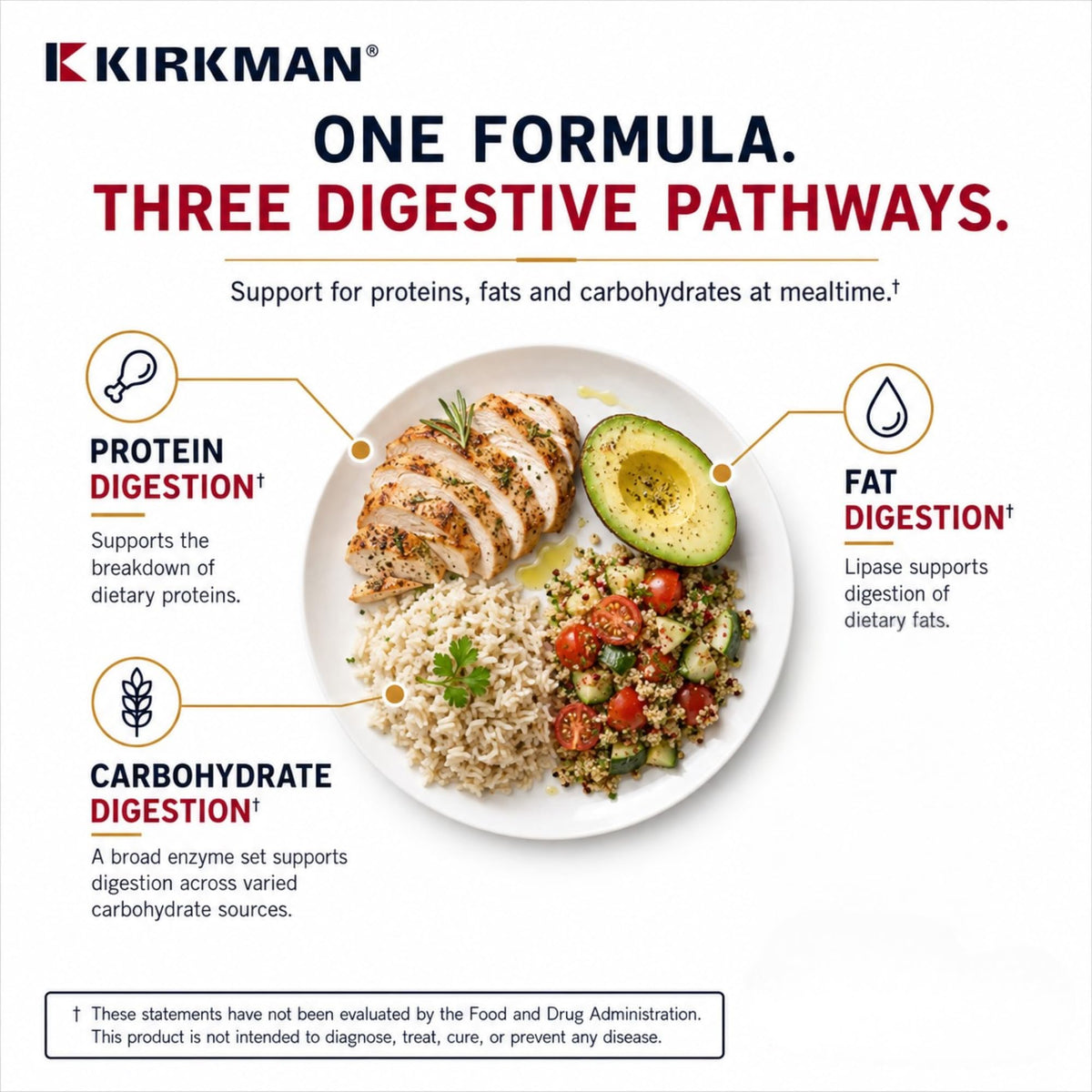 Kirkman Enzyme Complete with DPP-IV, 17 Plant-Based Enzymes - 120 Capsules - image 3