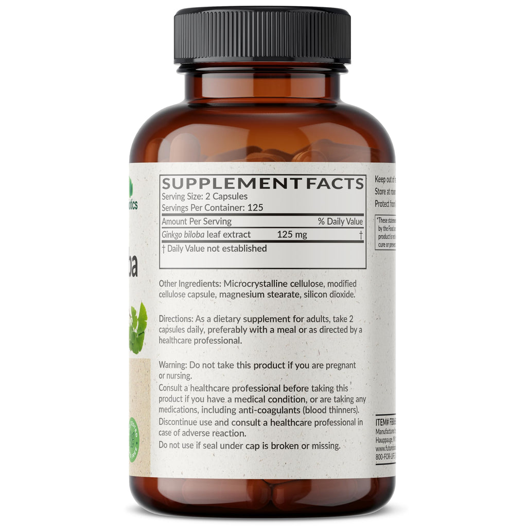 Futurebiotics Ginkgo Biloba 500mg Extra Strength Supports Brain