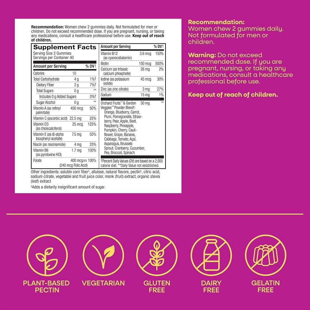 Nature's Way Alive! Zero Sugar Women's Gummy Multivitamin - 80 Gummies - image 7