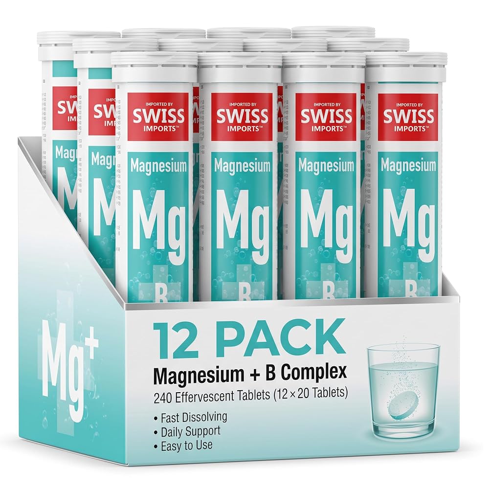 Swiss Imports Effervescent Magnesium + B Complex Dietary Supplement