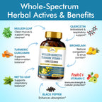 Organic Veda Mullein Quercetin Turmeric Lung Cleanse - 60 Capsules - image 5