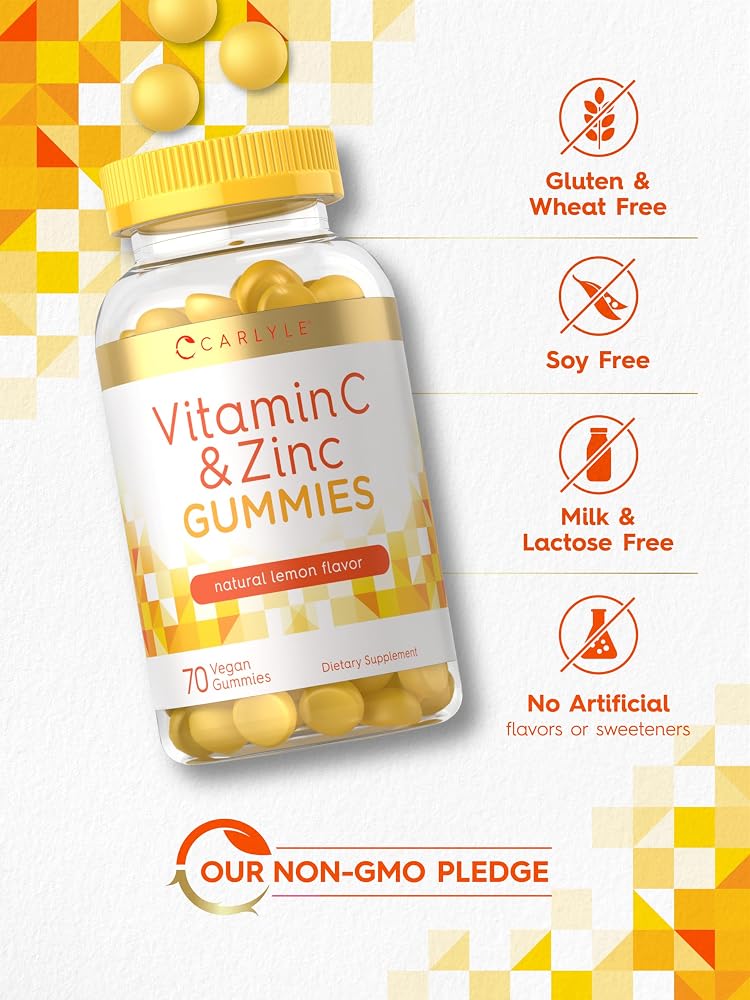 Carlyle Vitamin C and Zinc Gummies Immune Support - 70 Count - image 9