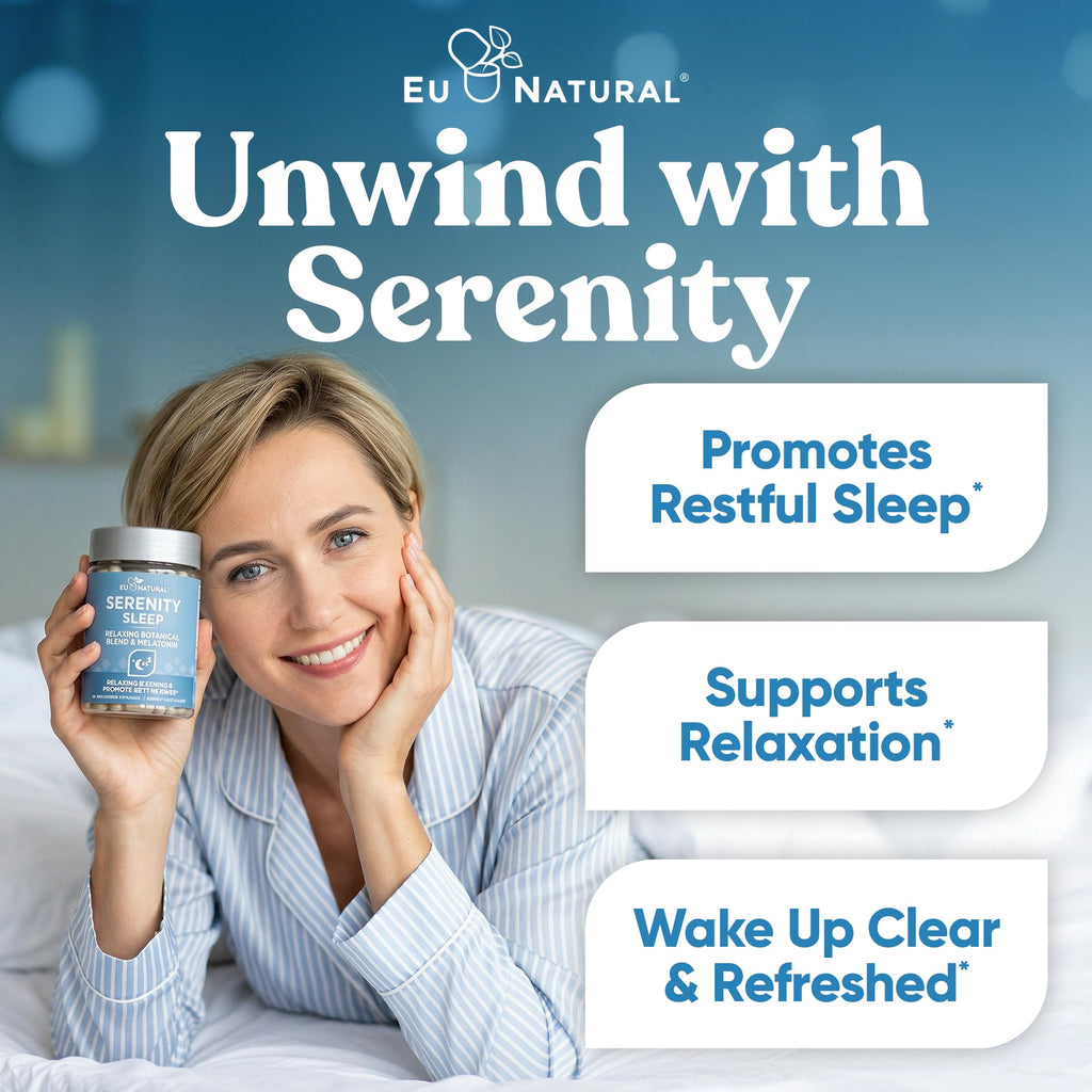 Eu Natural Serenity Sleep Aid for Adults - 60 Vegetarian Capsules - image 3
