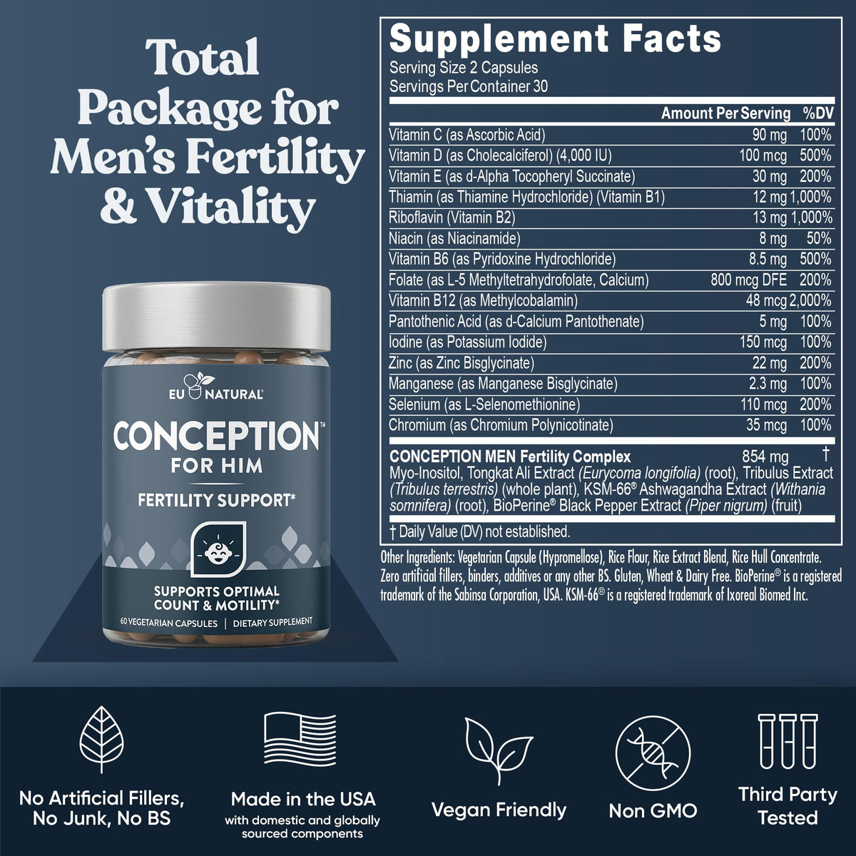 Eu Natural Conception Fertility Prenatal Vitamins