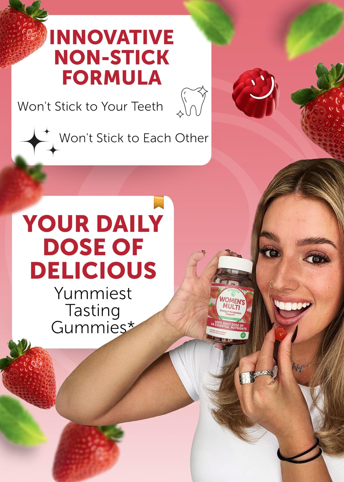 Lunakai Womens Multivitamin Gummies - Tastiest Proprietary Formula