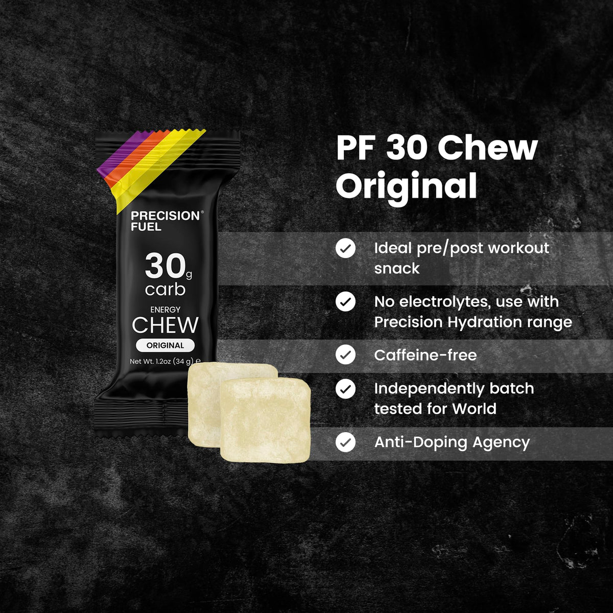 Precision Fuel PF30 Chew Energy Chews - Carbohydrate Fuel