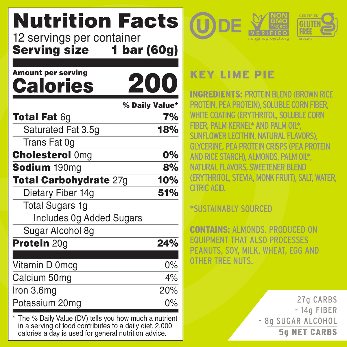 No Cow Key Lime Pie Vegan Protein Bar - 1 Bar - image 2