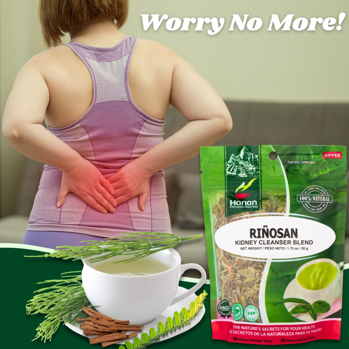 Hanan Riñosan Herbal Blend Kidney Cleanse Tea - 1.8 oz - image 3