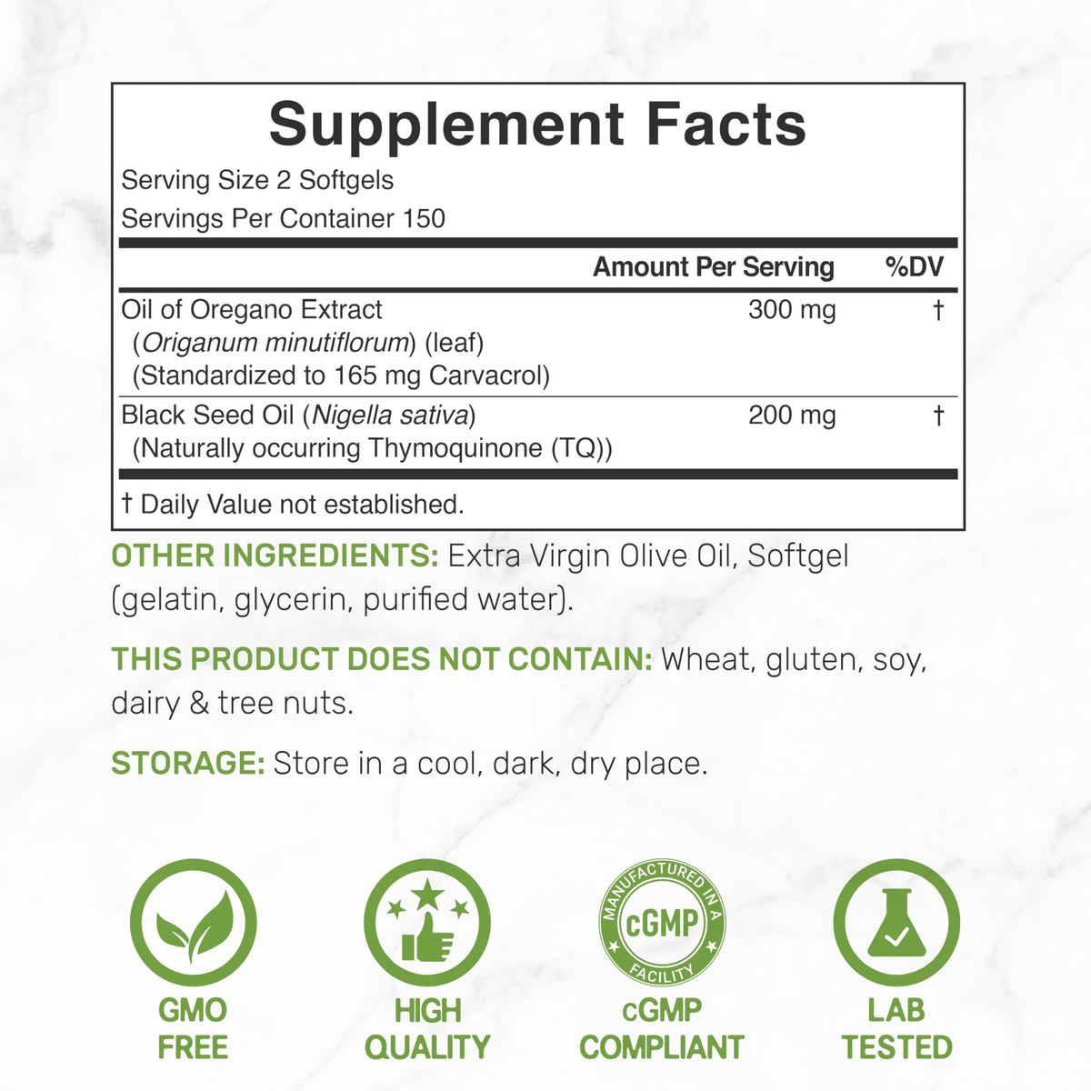 DEAL SUPPLEMENT Oil of Oregano Softgels with Black Seed Oil - 300 Count - image 2