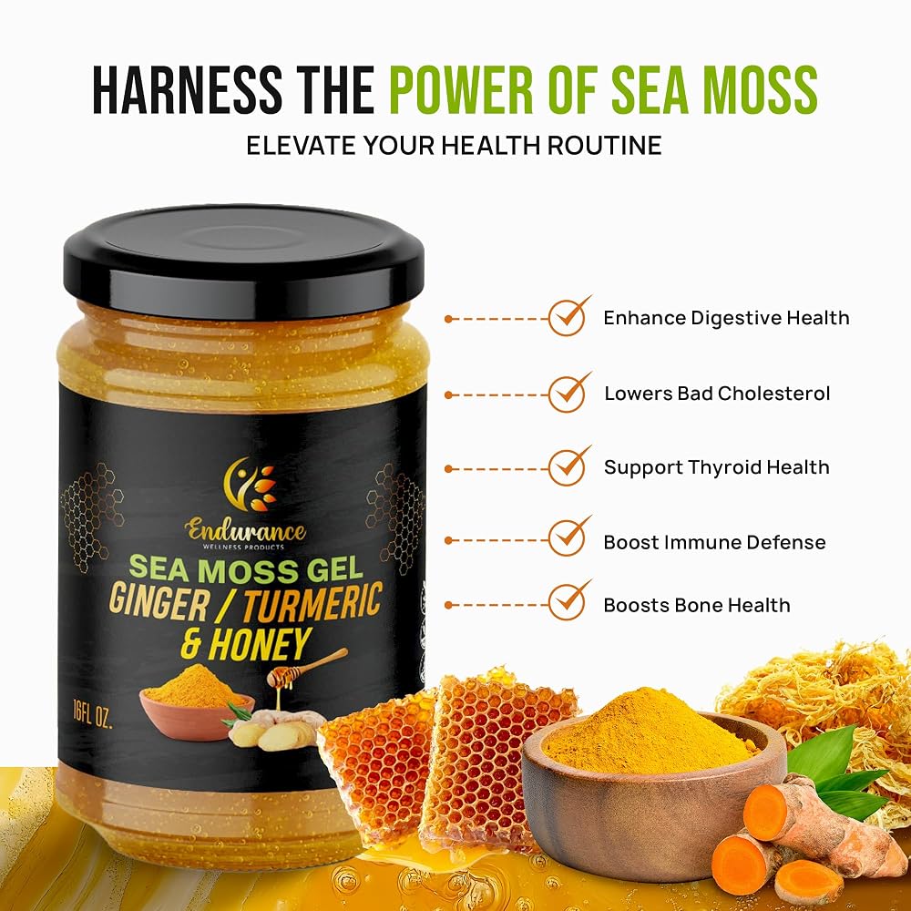 Endurance Wellness Products Sea Moss Gel Infused with Succulent