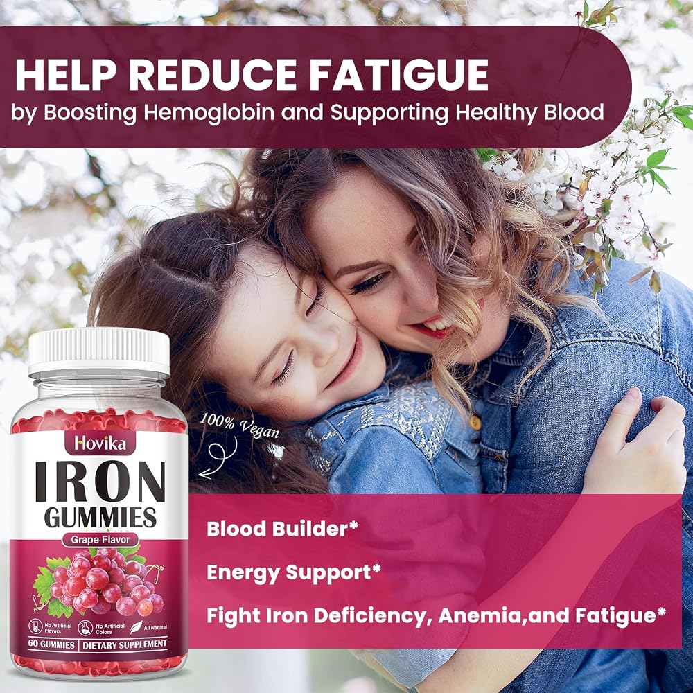 Hovika Iron Gummies Supplement for Women & Men