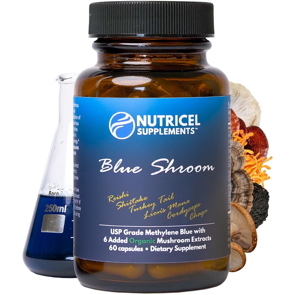 Nutricel Supplements Methylene Blue 7mg with Mushroom Extracts - 60 Capsules