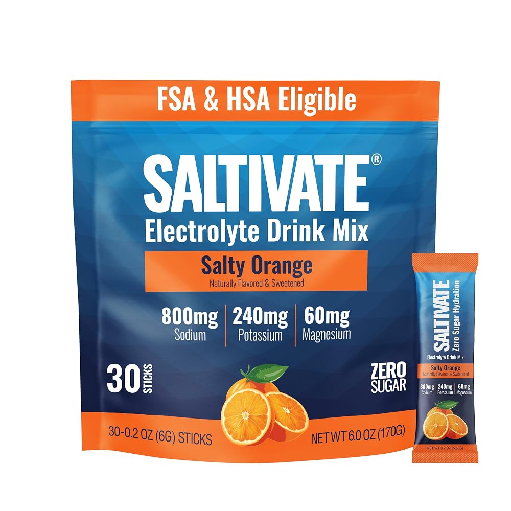 Saltivate Electrolytes Powder, Sugar Free, 800mg Sodium