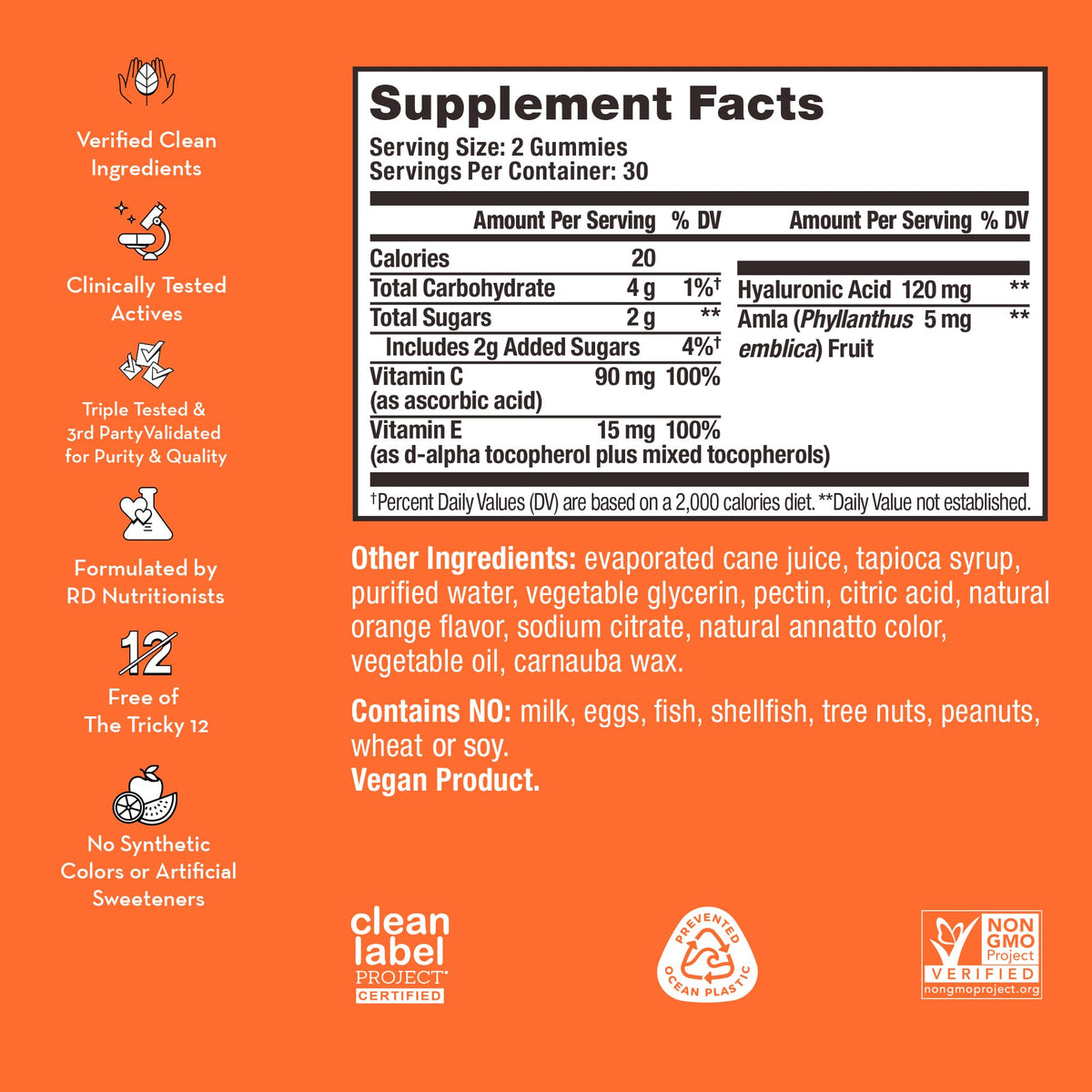 HUM Hyaluronic Glow Gummies with Vitamin C - 60 Count - image 2
