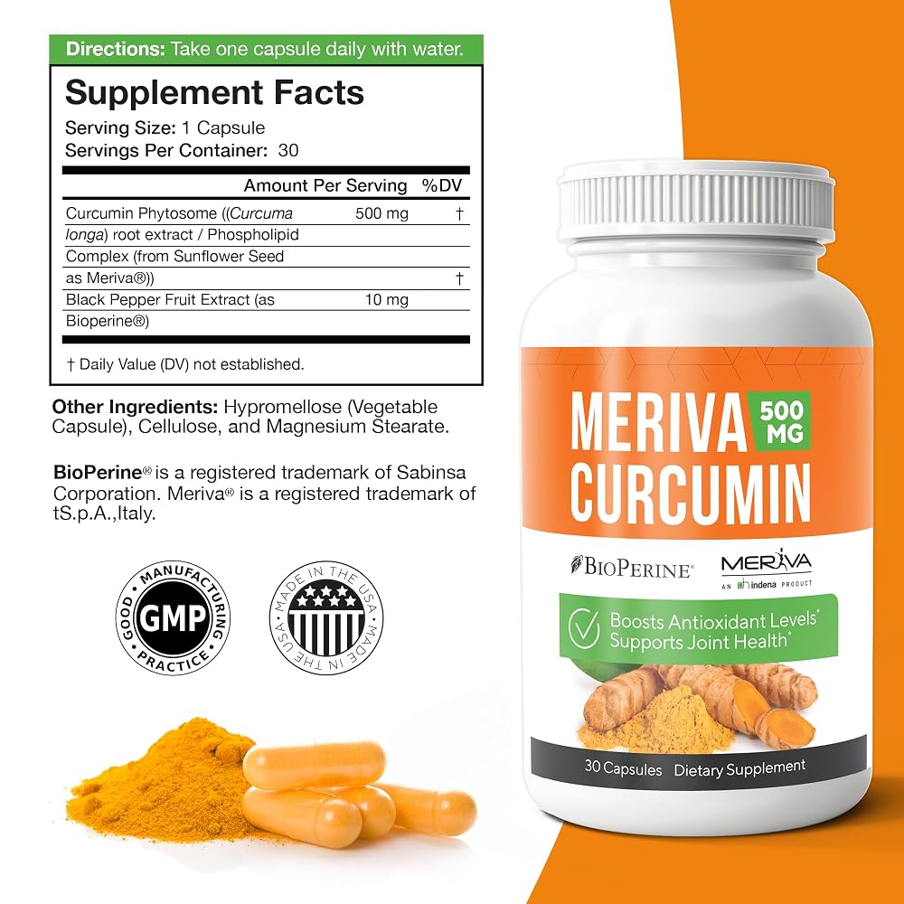 NERVE RENEW Meriva Curcumin with Black Pepper and Bioperine