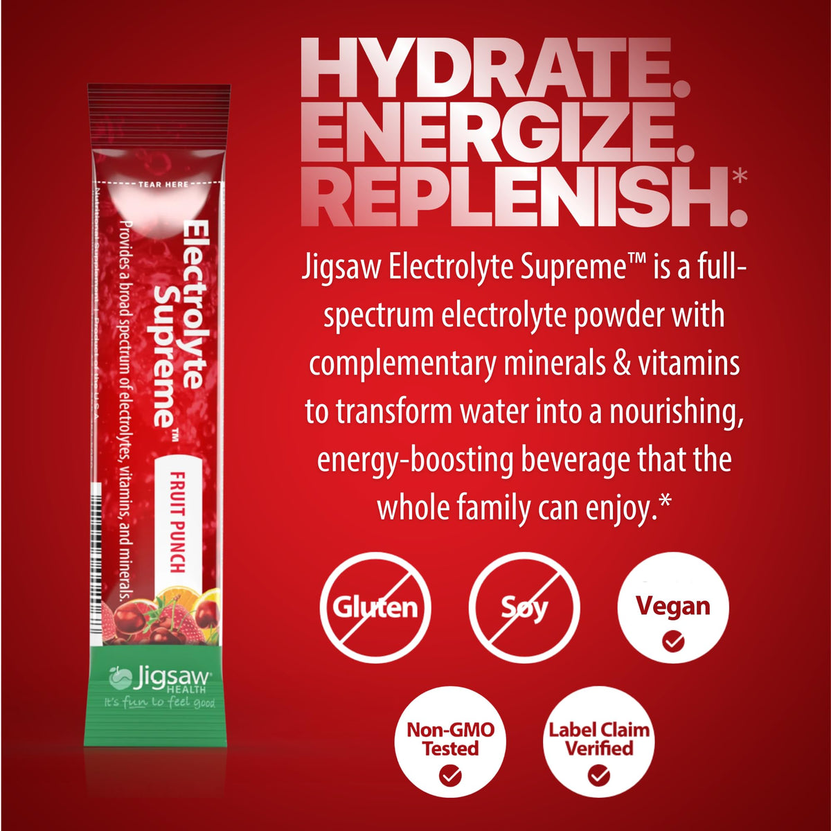 Jigsaw Health Electrolyte Supreme Powder Fruit Punch - 60 Servings - image 4