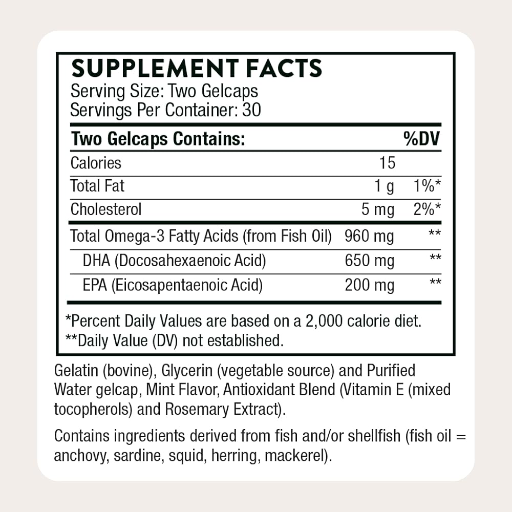 THORNE Prenatal DHA Omega-3 Fish Oil - 60 Softgels - image 5