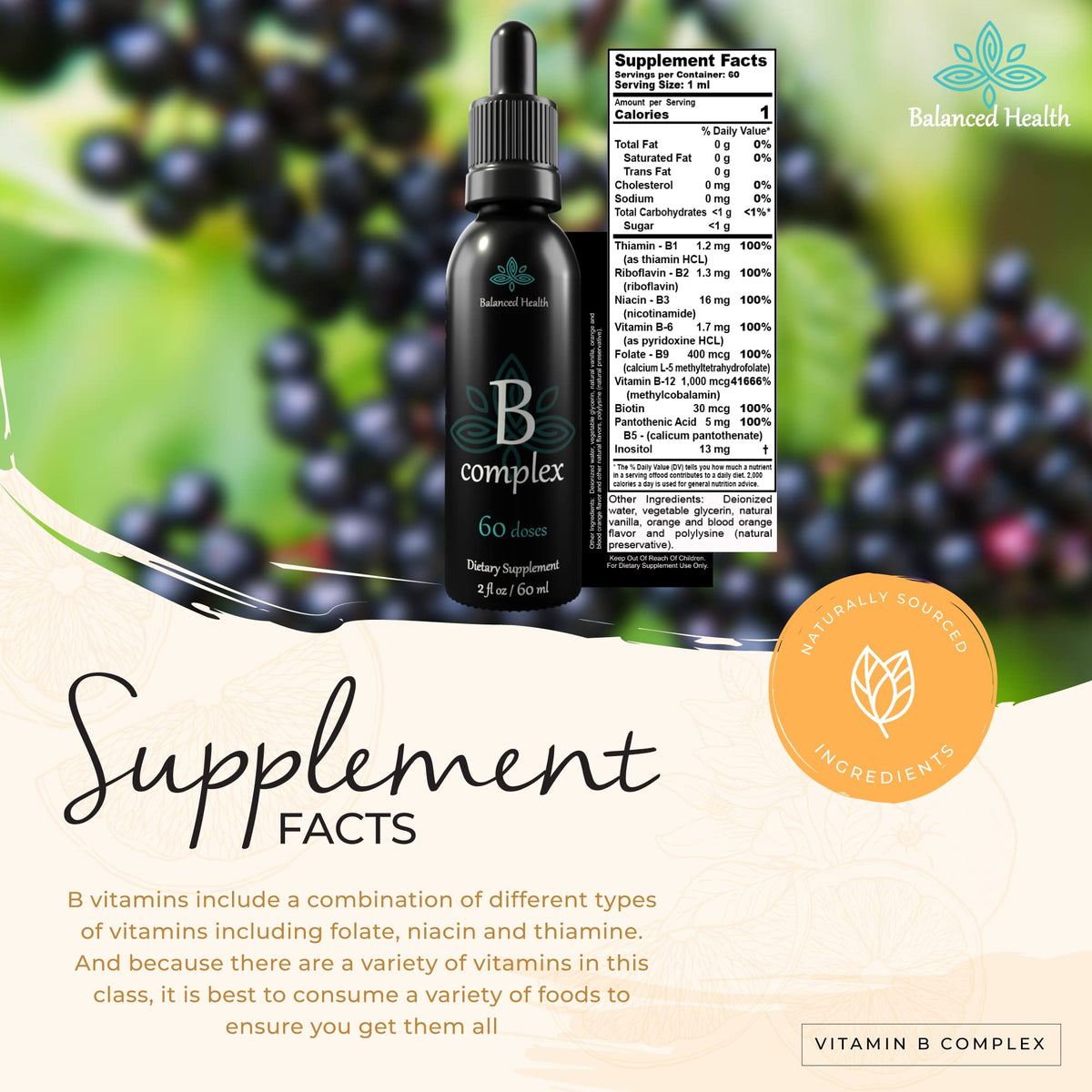 Balanced Health Vitamin B-Complex Drops Energy Support - 2 Fl Oz - image 5