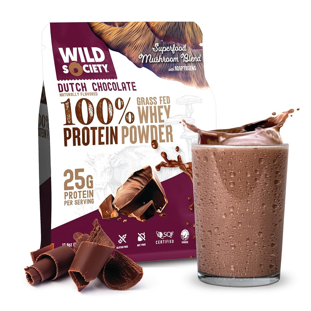 WILD SOCIETY - Premium 100% Grass Fed Whey Protein Powder + Superfood