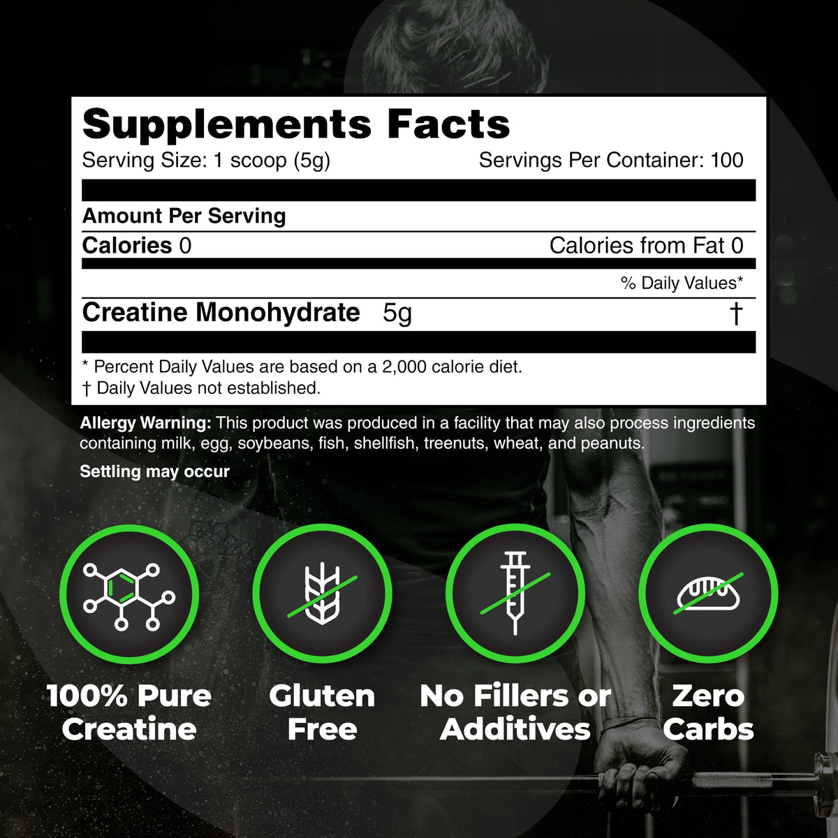 Species Nutrition Micronized Creatine Monohydrate Powder - 100 Servings - image 3