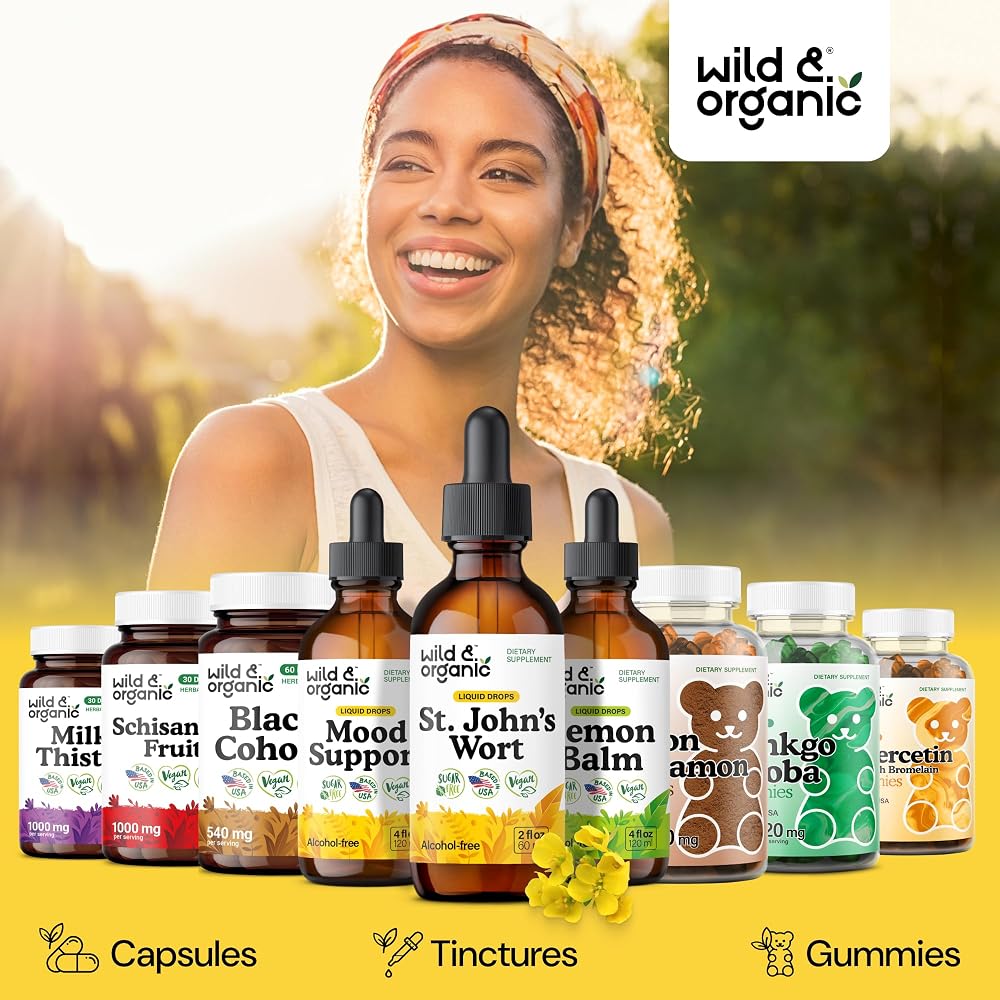 Wild & Organic St Johns Wort Tincture - Organic St. Johns Wort Herb