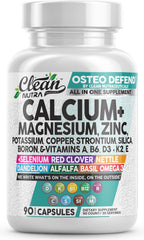 Clean Nutraceuticals Osteo Defend Calcium Magnesium Zinc - 90 Capsules
