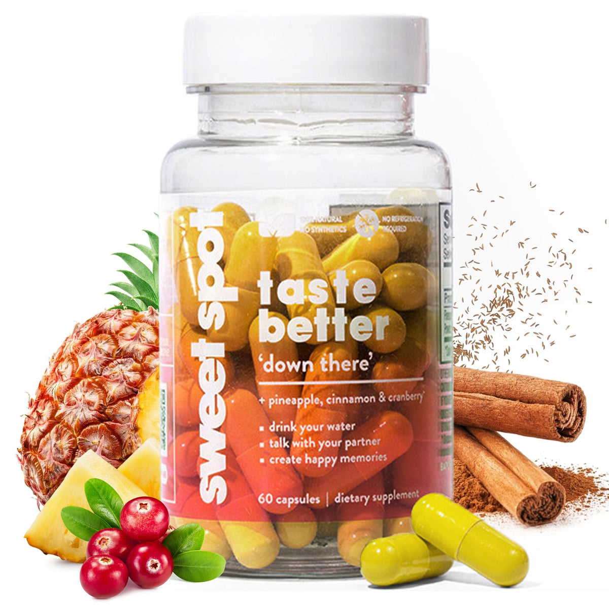 Sweet Spot Pineapple & Cranberry Vaginal Health Supplement - 60 Capsules