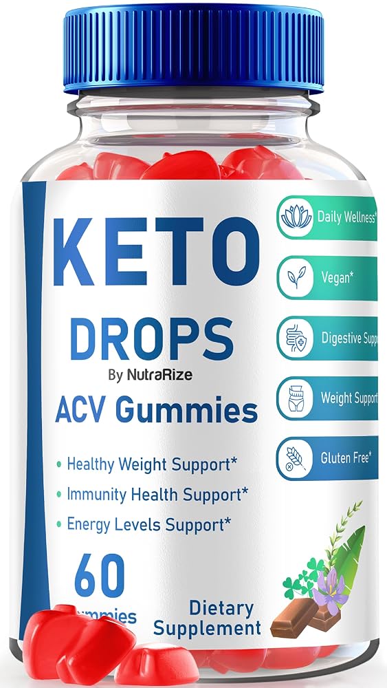 NutraRize Keto Drops+ Apple Cider Vinegar Gummies - 60 Gummies