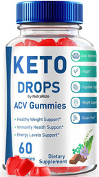 NutraRize Keto Drops+ Apple Cider Vinegar Gummies - 60 Gummies
