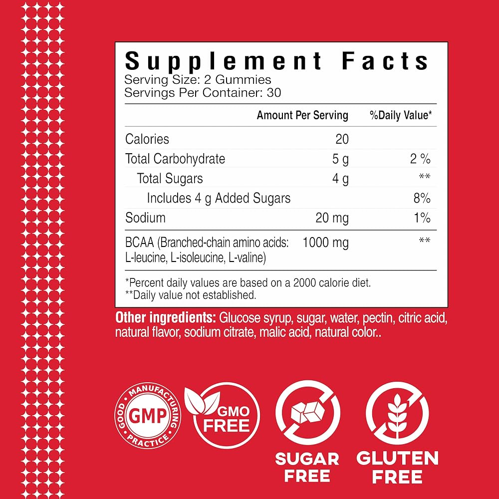 Cybergenics BCAA Gummies Energy Chews with Electrolytes - 60 Gummies - image 3
