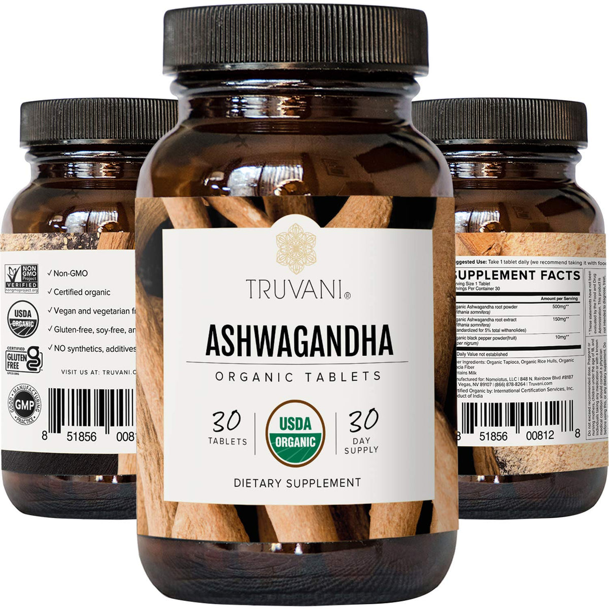 Truvani Organic Ashwagandha - 30 Tablets - image 6