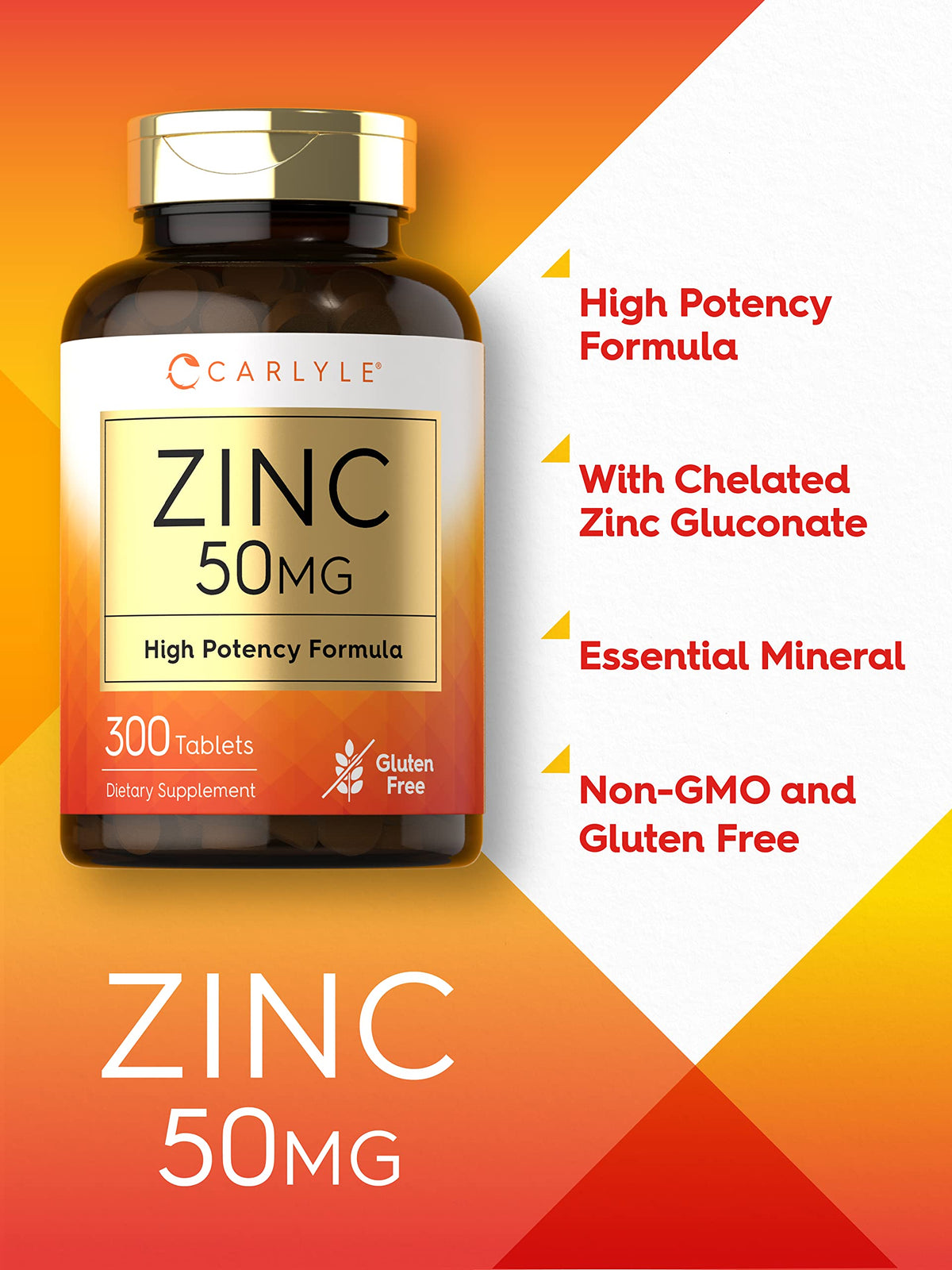 Carlyle Zinc 50mg - 300 Tablets - image 3