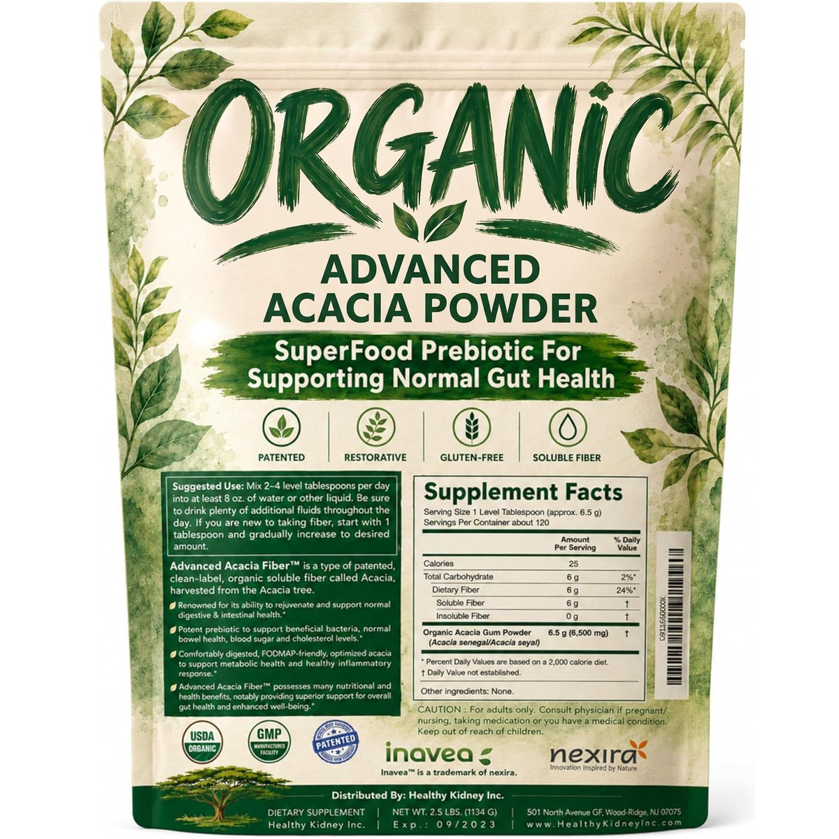 Kidney Restore Advanced Acacia Fiber Powder Soluble Fiber Leaky Gut