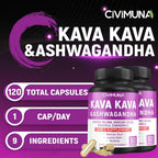 CIVIMUNA Kava Capsules with Ginkgo & Ashwagandha - 120 Capsules - image 2