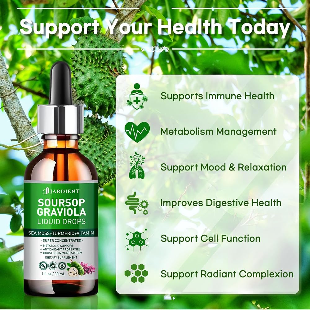 Jardient Soursop Bitters Extract Liquid Oil : Graviola Soursop